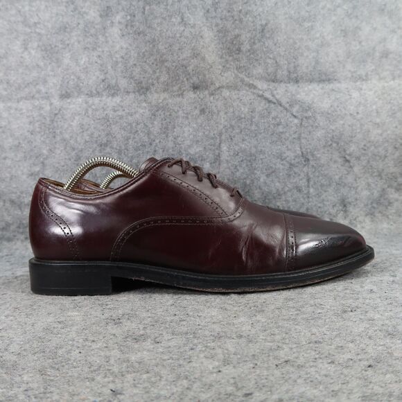 Rockport Shoes Men 8.5 Oxford Cap Toe Leather Dress Formal Classic Comfort Brown - Picture 2 of 16
